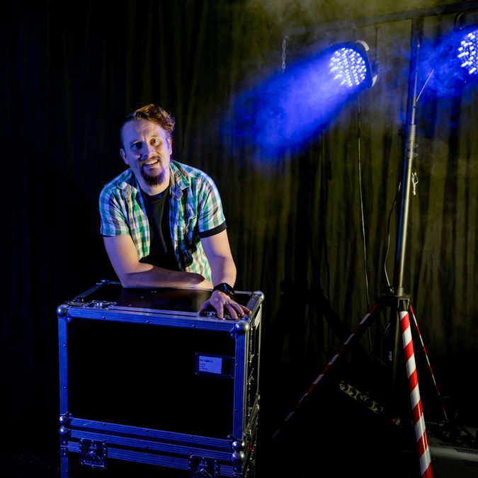 Modern Juggling Portrait Foto auf der Bühne