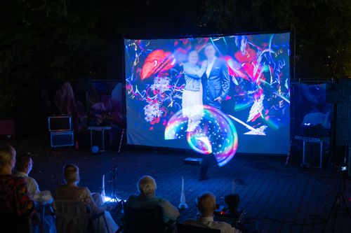 Hochzeits Show mit Video Projektionen