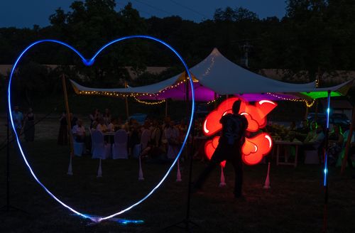 Hochzeits LED Show mit LED Jonglage